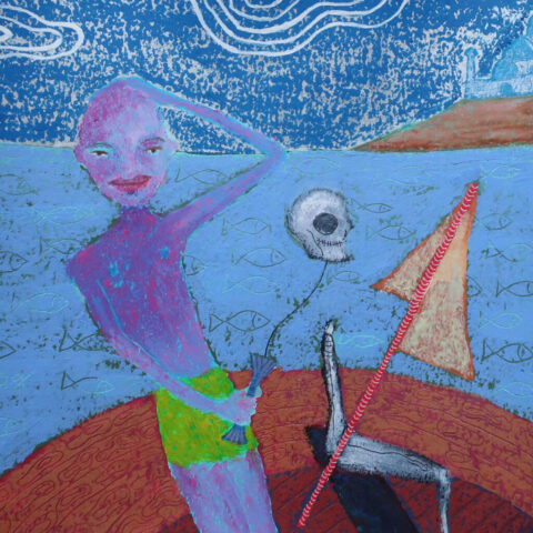 patrick gourgouillat - « La traversée » - papier, 21x21cm - 2026