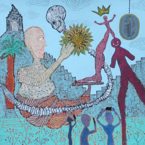 « Gloriole » - papier, 21x21cm - 2025 patrick gourgouillat - « Gloriole » - papier, 21x21cm - 2025