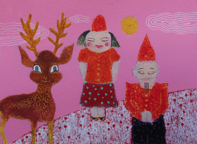 « Les parents du Père Noël » - papier, 13,5x18cm - 2026 patrick gourgouillat - « Les parents du Père Noël » - papier, 13,5x18cm - 2026