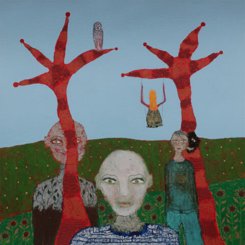 « Un vieux dimanche chez les fantômes » - papier, 21x21cm - 2026 patrick gourgouillat - « Un vieux dimanche chez les fantômes » - papier, 21x21cm - 2026